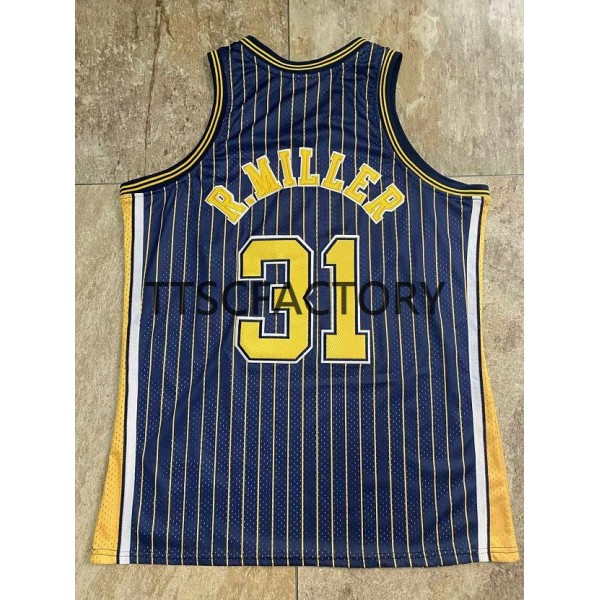 Indiana Pacers Trikot R.MILLER 31 Retro 1994-95 Mitchellness Blau Swingman - Herren